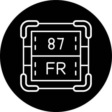 Fransiyum Hattı ters çevrilmiş çember. Web Kullanımı için Vektör İllüstrasyonu