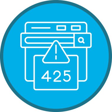 425 Hata Hatası çoklu çember. Web Kullanımı için Vektör İllüstrasyonu