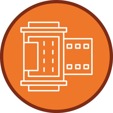 Sinema Makara Hattı çok daireli. Web Kullanımı için Vektör İllüstrasyonu