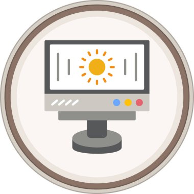 Brightness Flat sticker. Vector Illustration For Web Use