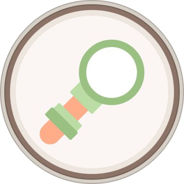 Büyüteç düz çıkartması. Web Kullanımı için Vektör İllüstrasyonu