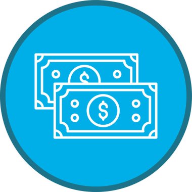 Dollar Line multi circle. Vector Illustration For Web Use