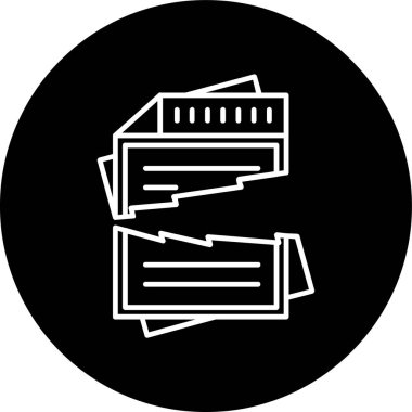 Ripped Line inverted circle. Vector Illustration For Web Use