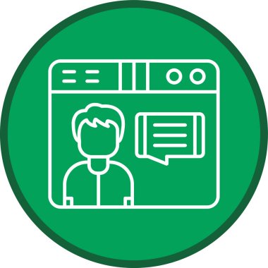 Online Communication Line multi circle. Vector Illustration For Web Use