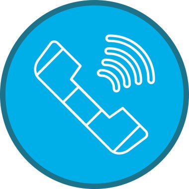 Telefon Hattı çoklu daire. Web Kullanımı için Vektör İllüstrasyonu