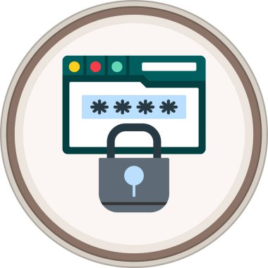 Parola düz etiket. Web Kullanımı için Vektör İllüstrasyonu