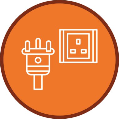 Plug Line multi circle. Vector Illustration For Web Use