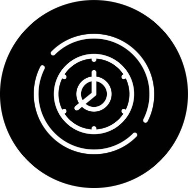 Saat Hattının ters dönmüş halkası. Web Kullanımı için Vektör İllüstrasyonu