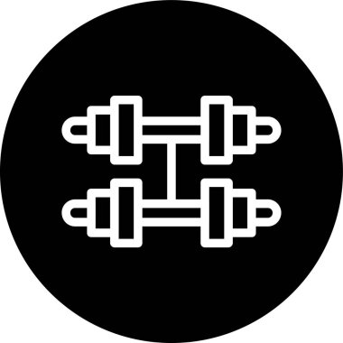 Gym Line inverted circle. Vector Illustration For Web Use