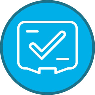 Comment-check Line multi circle. Vector Illustration For Web Use