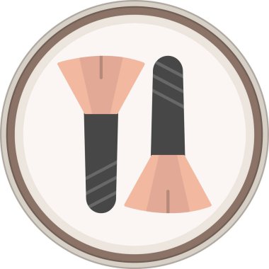 Brush Flat sticker. Vector Illustration For Web Use