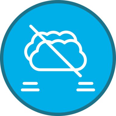 Bulut engelli çoklu hat dairesi. Web Kullanımı için Vektör İllüstrasyonu