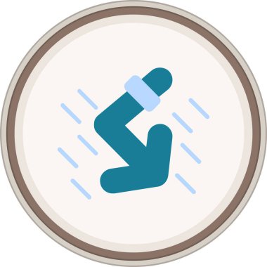 Düz zıpla çıkartması. Web Kullanımı için Vektör İllüstrasyonu