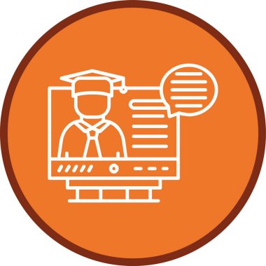 Çevrimiçi Ders Hattı çoklu daire. Web Kullanımı için Vektör İllüstrasyonu