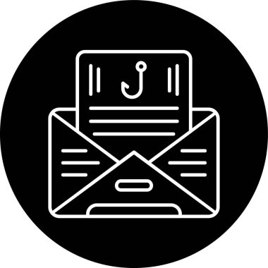 E- posta hattı ters çevrilmiş çember. Web Kullanımı için Vektör İllüstrasyonu