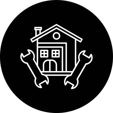 Ev Tamir Hattı ters dönmüş. Web Kullanımı için Vektör İllüstrasyonu