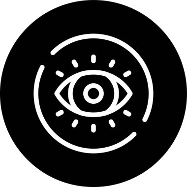 Vision Line inverted circle. Vector Illustration For Web Use