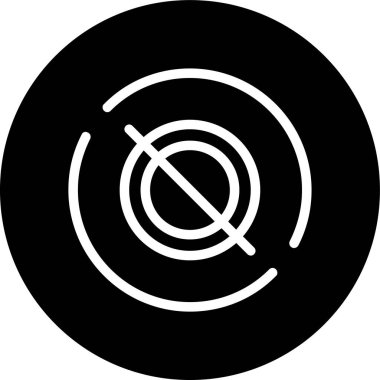 Boş Hat ters çevrilmiş daire. Web Kullanımı için Vektör İllüstrasyonu