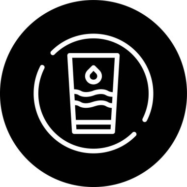 Camdan su damlası halkası ters çevrilmiş. Web Kullanımı için Vektör İllüstrasyonu