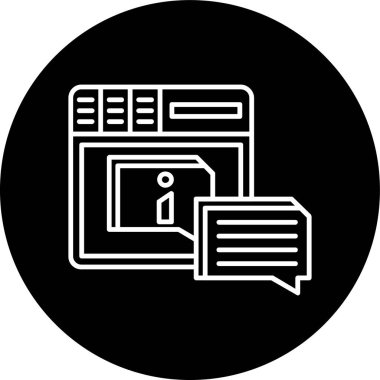 Bilgi Hattı ters çevrilmiş çember. Web Kullanımı için Vektör İllüstrasyonu