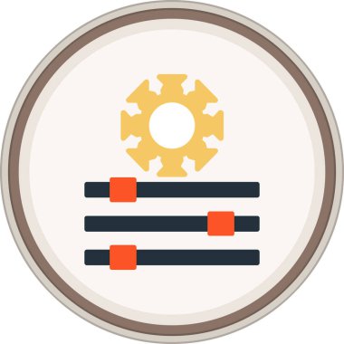 Contact Preferences Flat sticker. Vector Illustration For Web Use