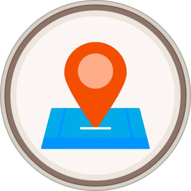 Konum etiketi. Web Kullanımı için Vektör İllüstrasyonu
