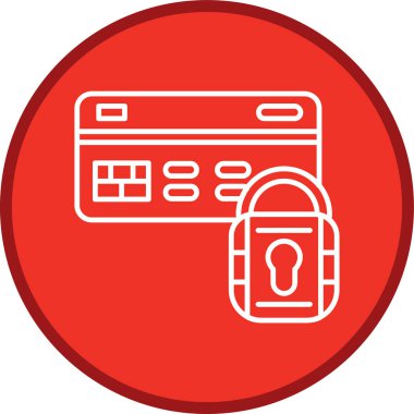 Secure Payment Line multi circle. Vector Illustration For Web Use