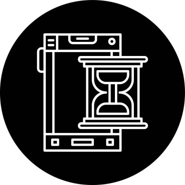 Loading Line inverted circle. Vector Illustration For Web Use