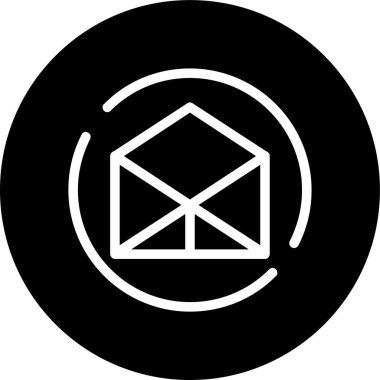 Envelope-open Line inverted circle. Vector Illustration For Web Use