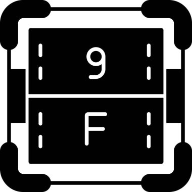 Flüorin. Web Kullanımı için Vektör İllüstrasyonu