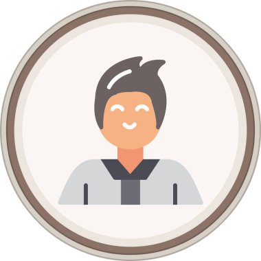 Kullanıcı Düz etiketi. Web Kullanımı için Vektör İllüstrasyonu