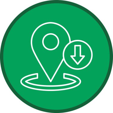 Konum çizgisi çoklu daire. Web Kullanımı için Vektör İllüstrasyonu