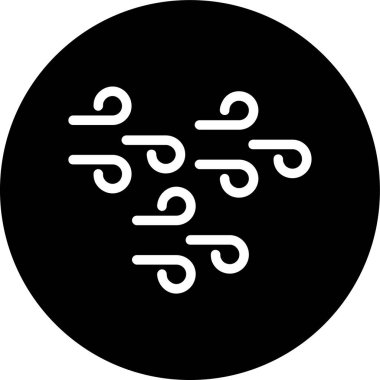 Rüzgâr Çizgisi ters dönmüş daire. Web Kullanımı için Vektör İllüstrasyonu