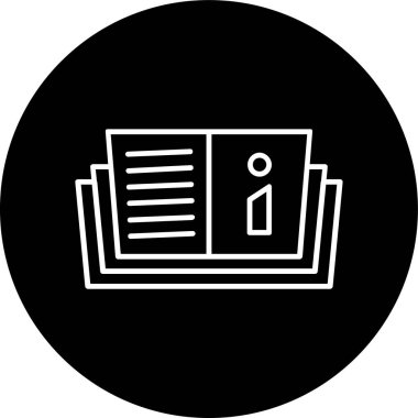 Information Line inverted circle. Vector Illustration For Web Use