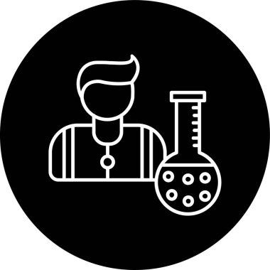 Kimyacı Hattı ters çevrilmiş. Web Kullanımı için Vektör İllüstrasyonu