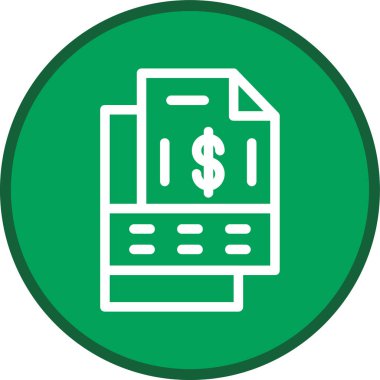 File-invoice-dollar Line multi circle. Vector Illustration For Web Use