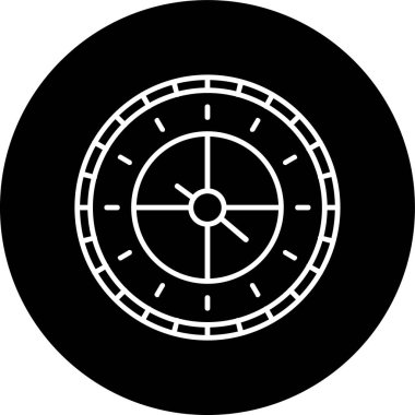 Saat Hattının ters dönmüş halkası. Web Kullanımı için Vektör İllüstrasyonu