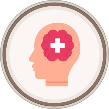 Akıl Sağlığı Lastiği çıkartması. Web Kullanımı için Vektör İllüstrasyonu