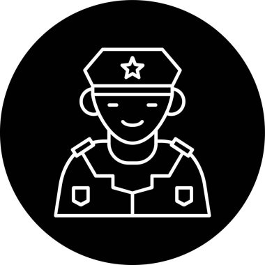 Askeri Subay Hattı ters çevrildi. Web Kullanımı için Vektör İllüstrasyonu