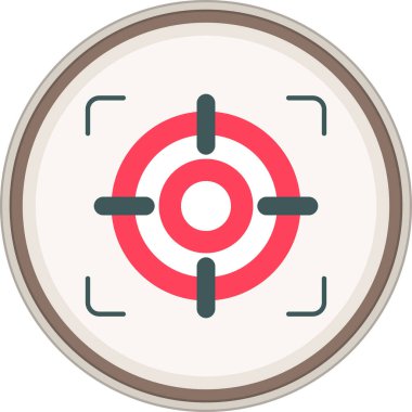 Target Flat sticker. Vector Illustration For Web Use