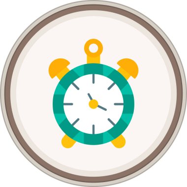 Çalar saat etiketi. Web Kullanımı için Vektör İllüstrasyonu