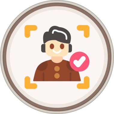 Rol bazlı Düz Erişim etiketi. Web Kullanımı için Vektör İllüstrasyonu