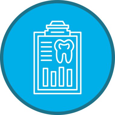 Diş Kayıtları Hattı çoklu daire. Web Kullanımı için Vektör İllüstrasyonu