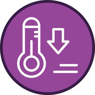 Sıcaklık aşağı doğru çoklu daire. Web Kullanımı için Vektör İllüstrasyonu