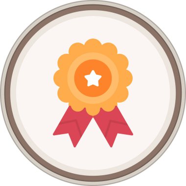 Apartman etiketi ödülü. Web Kullanımı için Vektör İllüstrasyonu