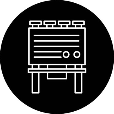 Billboard Line inverted circle. Vector Illustration For Web Use