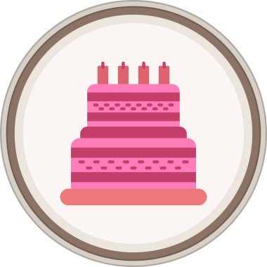 Pasta yassı çıkartması. Web Kullanımı için Vektör İllüstrasyonu