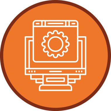 Web Maintenance Line multi circle. Vector Illustration For Web Use
