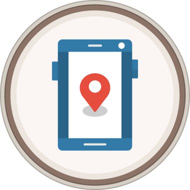 Konum etiketi. Web Kullanımı için Vektör İllüstrasyonu