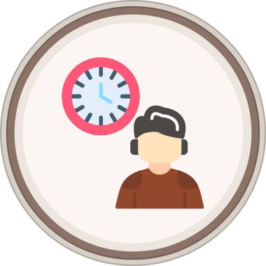 User History Flat sticker. Vector Illustration For Web Use